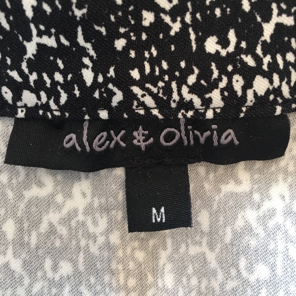 [Alex&Olivia] Thin Patterned One Button Blazer M - image 5